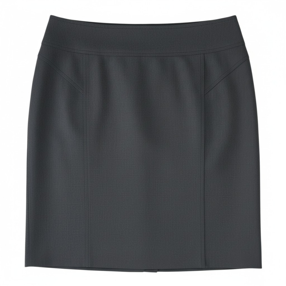 Banana Republic Skirt Womens Size 4 Dark Gray Grey Side Zip Pencil Career Office